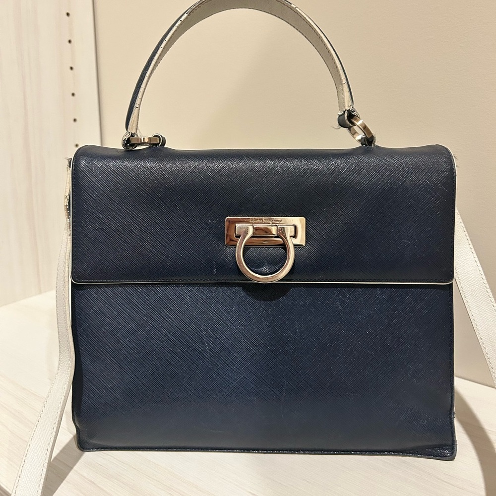 Salvatore Ferragamo Dark Blue Satchel